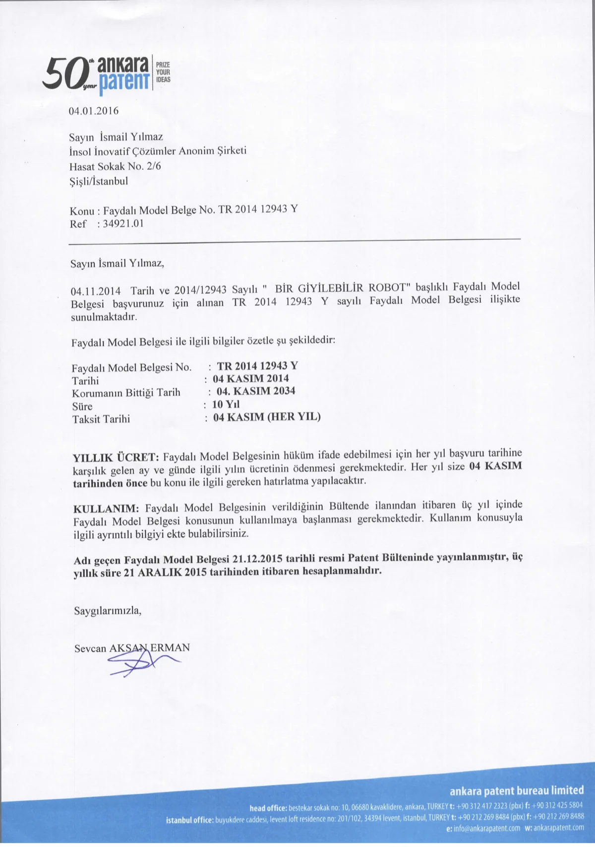Faydalı Model Belgesi — Türk Patent Enstitüsü
